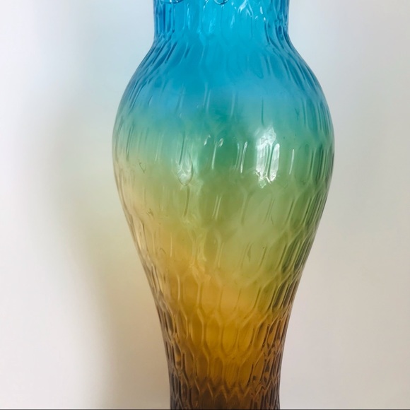1970s Gradient Murano Glass Sculpted Owl Vase Vintage Excellent Condition! 14.5” - Picture 6 of 15